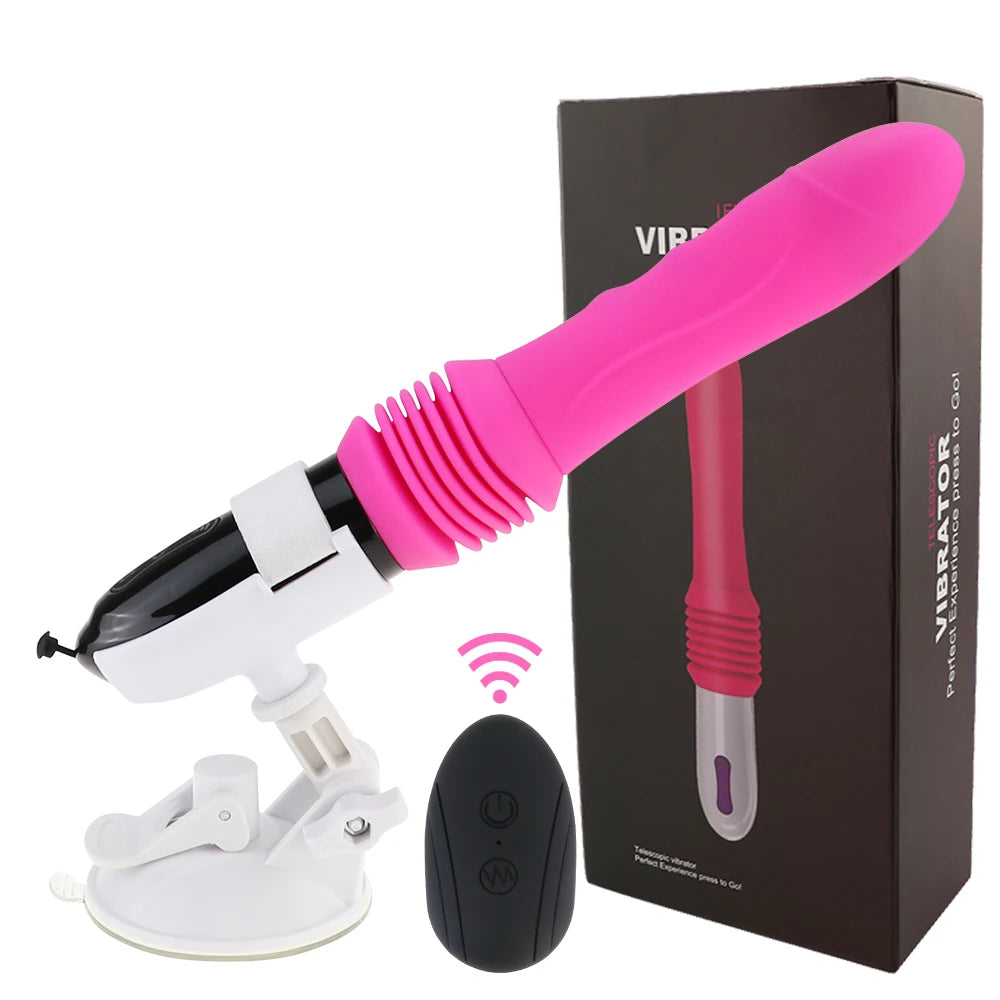 Lucifer On You - Va & vient sextoy automatique gode télescopique télécommandé ventouse