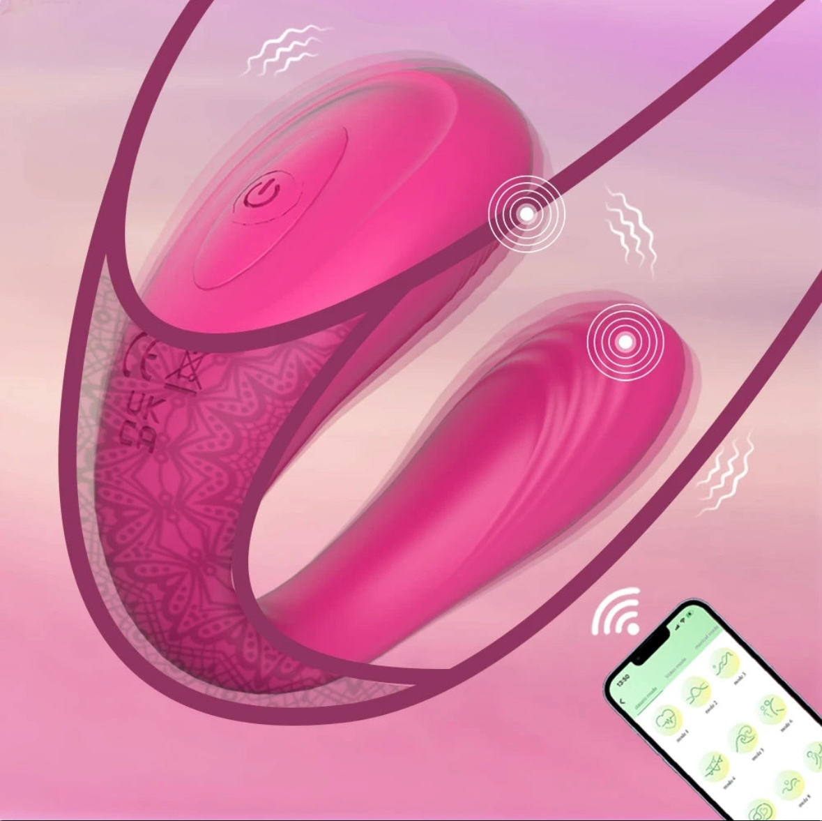 Vibromasseur connecté V-Luxe™ – Appli mobile à distance
