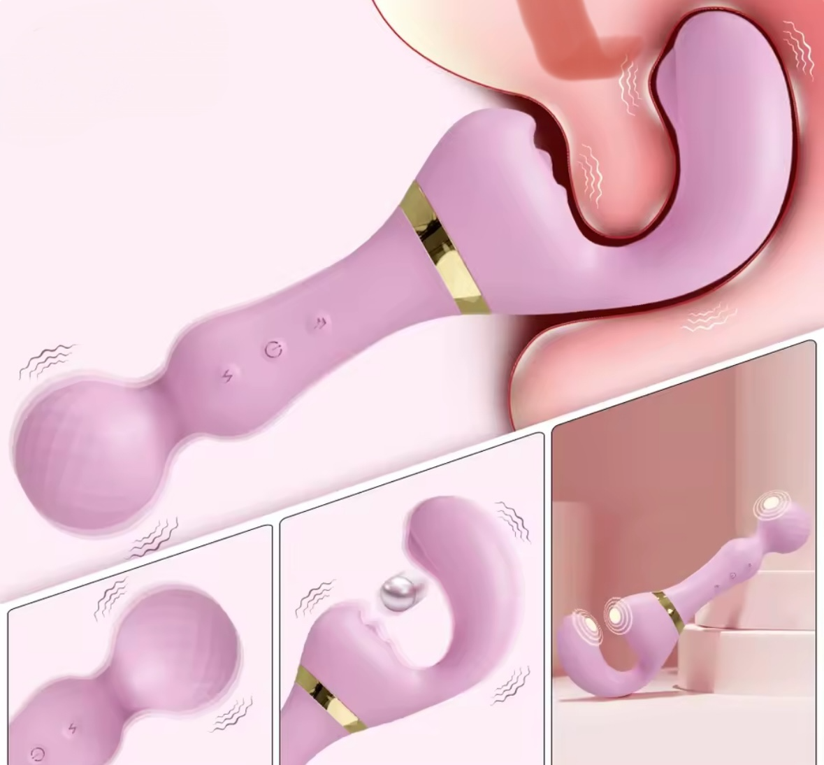 2 in 1 multi-position vibrator