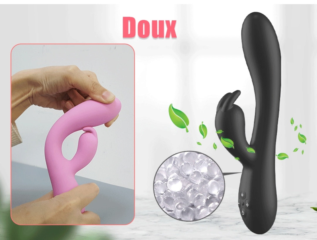 Lucifer On You - Rabbit Sextoy vibrant et chauffant stimulateur point G et clitoris jouet sexuel waterproof flexible silencieux rechargeable USB multipositions